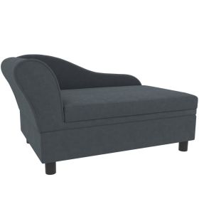 Pet Sofa Bed Couch with Storage, Pet Sofa for Cats and Small Dogs, Dark Gray (Option: Dark Gray-750x490x165 mm)